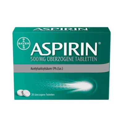 Aspirin 500 mg trukket tabletter, 20 stk