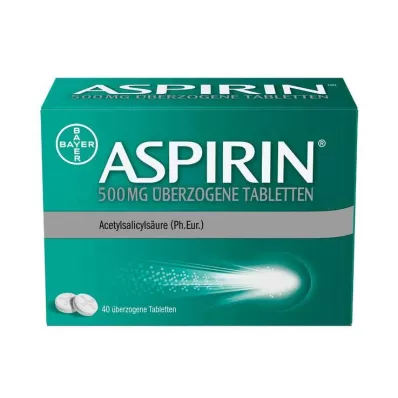 Aspirin 500 mg dragerte tabletter, 40 stk