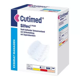 CUTIMED Siltec Plus skumbandasje 5x6 cm lim, 12 stk