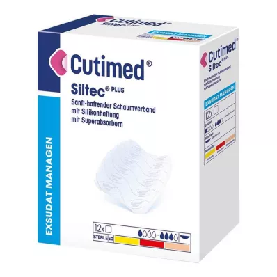 CUTIMED Siltec Plus skumbandasje 5x6 cm lim, 12 stk