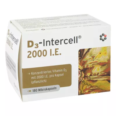 D3-Intercell 2000 IE kapsler, 180 stk D3-Intercell 2000 IE kapsler, 180 stk