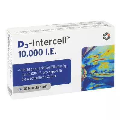 D3-Intercell 10000 IE kapsler, 30 stk D3-Intercell 10000 IE kapsler, 30 stk