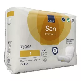 ABENA San 1 Premium-innlegg, 30 stk