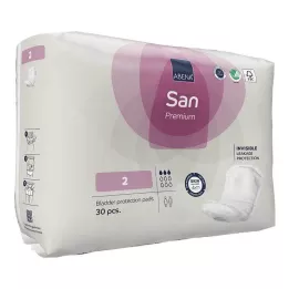 ABENA San 2 Premium-innlegg, 30 stk