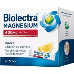 BIOLECTRA Magnesium 400 mg ultra Direct Lemon, 40 stk