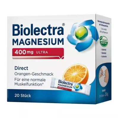 Biolectra Magnesium 400 mg ultra Direct Orange, 20 stk