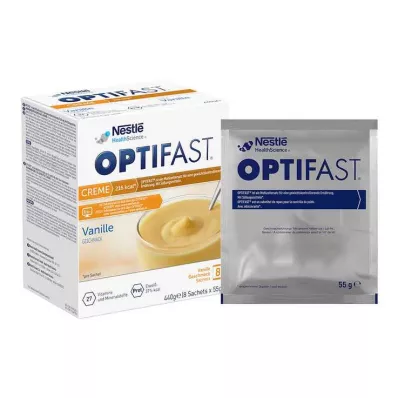 OPTIFAST home Cream Vaniljepulver, 8X55 g