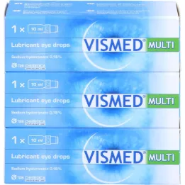 VISMED MULTI Øyedråper, 3X10 ml