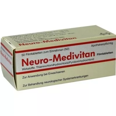 NEURO MEDIVITAN Filmdrasjerte tabletter, 50 stk