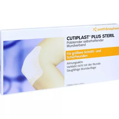 Cutiplast Plus steril 10x19,8 cm bandasje, 5 stk