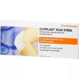 Cutiplast Plus steril 10x24,8 cm bandasje, 5 stk