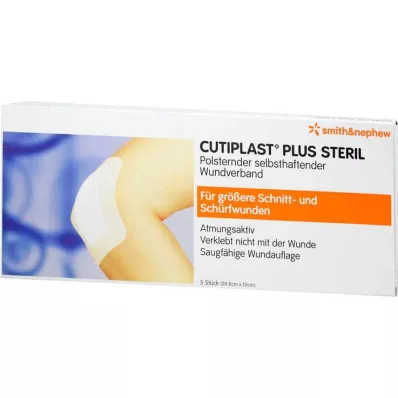 Cutiplast Plus steril 10x24,8 cm bandasje, 5 stk