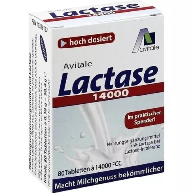 LACTASE 14 000 FCC Tabletter i dispenser, 80 stk