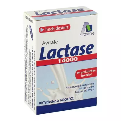 Laktase 14000 FCC tabletter i dispenser, 80 stk