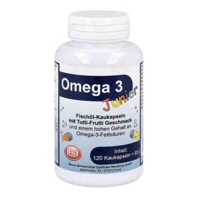 Omega 3 Junior Berco tyggekapsler (120 stk) Omega 3 Junior Berco tyggekapsler (120 stk)