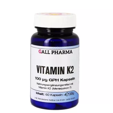 Vitamin K2 100 ug GPH kapsler, 60 stk Vitamin K2 100 ug GPH kapsler, 60 stk