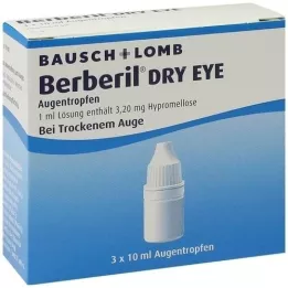 BERBERIL Øyedråper for tørre øyne, 3X10 ml