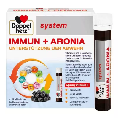 Doppelherz system Immune+Aronia ampuller, 10 stk Doppelherz system Immune+Aronia ampuller, 10 stk