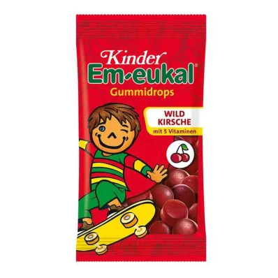 EM-EUKAL Barnas tyggegummidråper villkirsebær, 75 g EM-EUKAL Barnas tyggegummidråper villkirsebær, 75 g