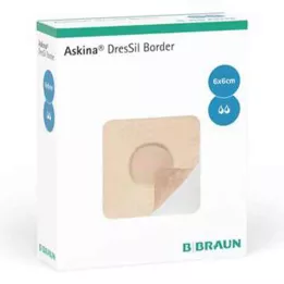 ASKINA DresSil Border Sil.Schaumst.V.6x6 cm, 10 stk