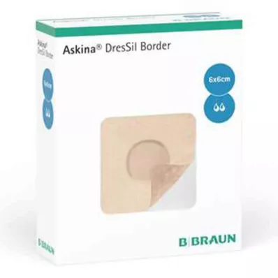ASKINA DresSil Border Sil.Schaumst.V.6x6 cm, 10 stk