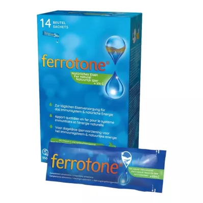 FERROTONE Jern med eplekonsentrat og vitamin C-tablett, 14 x 25 ml FERROTONE Jern med eplekonsentrat og vitamin C-tablett, 14 x 25 ml