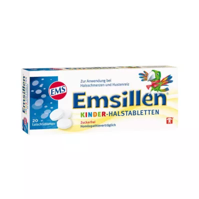 EMSILLEN Halspastiller for barn, vanilje, 20 stk EMSILLEN Halspastiller for barn, vanilje, 20 stk