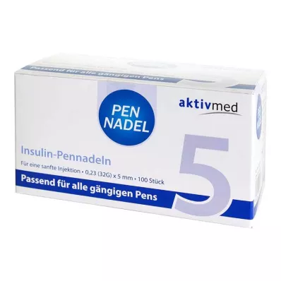 PEN-NADELN Universal 5 kanyler 0,23x5 mm 32 G, 100 stk PEN-NADELN Universal 5 kanyler 0,23x5 mm 32 G, 100 stk