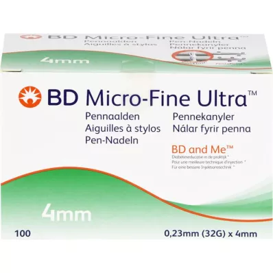 BD MICRO-FINE ULTRA Pennenåler 0,23x4 mm, 100 stk