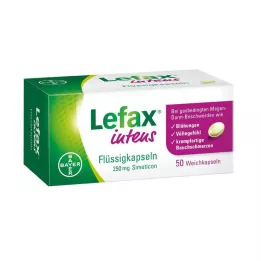 LEFAX intensive flytende kapsler 250 mg simeticon, 50 stk