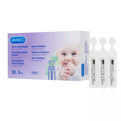 ALVITA ampuller med fysiologisk saltvannsløsning, 30X5 ml ALVITA ampuller med fysiologisk saltvannsløsning, 30X5 ml