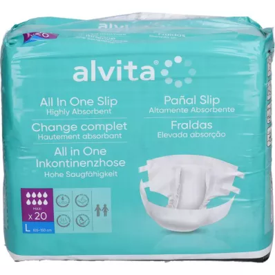 ALVITA Alt-i-ett-inkontinensbukse maxi large night, 20 stk