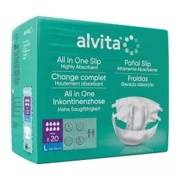 ALVITA Alt-i-ett-inkontinensbukse maxi large night, 20 stk