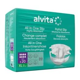 ALVITA Alt-i-ett-inkontinensbukse maxi xl natt, 20 stk