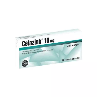 CEFAZINK 10 mg filmdrasjerte tabletter, 60 stk
