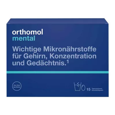 ORTHOMOL mentalt Granulat/kapsler 15 dager kombi, 1 P