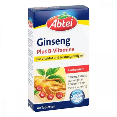 ABTEI Ginseng Plus B-vitamintabletter, 40 stk ABTEI Ginseng Plus B-vitamintabletter, 40 stk