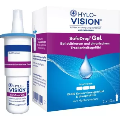 HYLO-VISION SafeDrop Gel Øyedråper, 2X10 ml