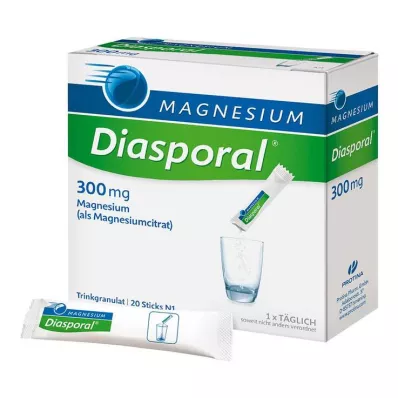 Magnesium Diasporal 300 mg drikkegranulat, 20 stk Magnesium Diasporal 300 mg drikkegranulat, 20 stk