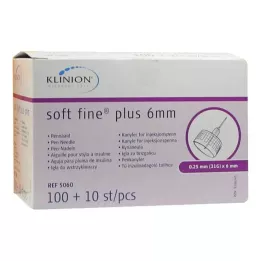 SOFT FINE pluss kanyler 6 mm 31 G 0,25 mm, 110 stk