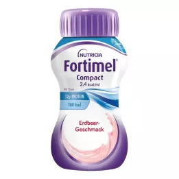 FORTIMEL Compact 2.4 Jordbærsmak, 4X125 ml