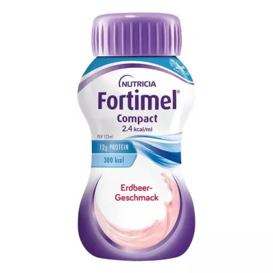 FORTIMEL Compact 2.4 Jordbærsmak, 4X125 ml