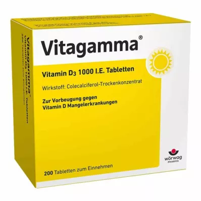 Vitagamma® D3 1000 IE vitamin D3 tabletter, 200 stk Vitagamma® D3 1000 IE vitamin D3 tabletter, 200 stk