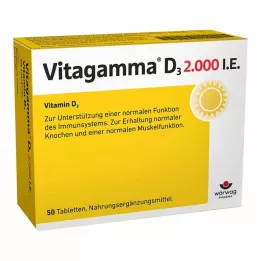 VITAGAMMA D3 2 000 IE vitamin D3 NEM tabletter, 50 stk