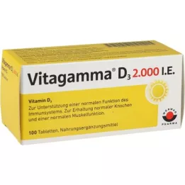 VITAGAMMA D3 2 000 IE vitamin D3 NEM tabletter, 100 stk