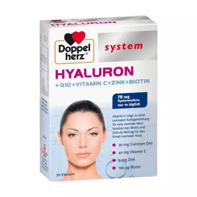 DOPPELHERZ Hyaluron-systemkapsler, 30 stk DOPPELHERZ Hyaluron-systemkapsler, 30 stk