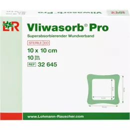 VLIWASORB Pro superabsorb.comp.sterile 10x10 cm, 10 stk