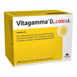 VITAGAMMA D3 2 000 IE vitamin D3 NEM tabletter, 200 stk