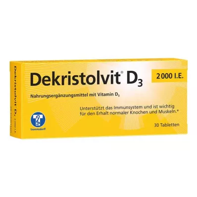 DEKRISTOLVIT D3 2 000 IE tabletter, 30 stk DEKRISTOLVIT D3 2 000 IE tabletter, 30 stk