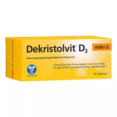 DEKRISTOLVIT D3 4 000 IE tabletter, 90 stk DEKRISTOLVIT D3 4 000 IE tabletter, 90 stk